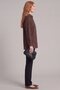 Leather-Detailed Suede Tunic, Brown - 5