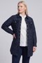 Navy Blue Paneled Quilted Tunic with Sequin Trim