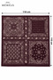 Ultra-Luxury Burgundy-Patterned Shoulder Shawl, Scarf, and Headscarf, 110x110 cm - 4