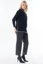 Contrast-Color Knit Sweater, Black - 7