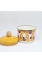 9 CM SMALL DECORATED ENAMEL JAR & SUGAR BOWL - 4