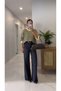 Loste Anthracite Hem Detail Wide-Leg Jeans with Cuffed Hem - 3