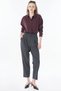 Checked Fabric Pants, Teal