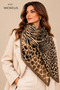 Ultra-Luxury Leopard Print Triangle Shoulder Shawl, Scarf, and Headscarf, 110x110 cm - 4
