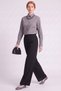 Wide leg flowy trousers black
