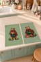 Sage Teddy Bear Print and Packet Sage Green Pattern Digitally Printed 2-Piece Kitchen Towel Set, 35x55 - 5