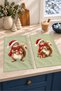 Holly Squirrel Squirrel and Package Light Green Patterned Decorative 2-Piece Kitchen Towel Set, 35x55 cm