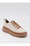 D26KA 605 Cream Genuine Leather Women's Shoes - 6