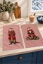 Berry Otter Digitally Printed 2-Piece Kitchen Towel Set with Scarf and Dried Rose Pattern, 35x55 - 8