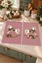 Rose Rocking Horse: Powder Pink Patterned Digitally Printed 2-Piece Kitchen Towel Set, 35x55 - 7
