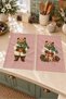 Cozy Teddy Bear Print and Packet Powder Pink Digitally Printed 2-Piece Kitchen Towel Set, 35x55 cm - 3
