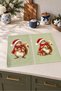 Holly Squirrel Squirrel and Package Light Green Patterned Decorative 2-Piece Kitchen Towel Set, 35x55 cm - 6