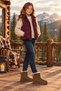 FY-3107 Anatomical Sole Everyday Use Brown Suede Girls' Outdoor Boots