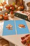 Cinnamon Bakery Pastries and Cakes Light Blue Patterned Digitally Printed 2-Piece Kitchen Towel Set 35x55 - 6