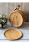 Bamboo Penne Round Serving Plates, Set of 6, 25 cm
