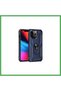 iPhone 13 Pro Compatible Case: Sofia Ringed Silicone Cover - Navy Blue BEZOSS