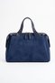 1206 Navy Blue Suede Women's Shoulder Bag - 4