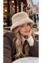 Beige Premium Soft-Textured Plush Scarf and Hat 2-Piece Set - 3
