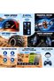 1:64 Scale Mini RC Monster Truck Toy, 2.4GHz Remote Control Off Road Pickup Racing Car with Big Wheels, Blue Mini Rally Truck with Transparent Storage Case, Racing Toy for Kids Ages 6+ - 2