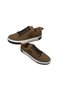 MEN'S LACE-UP LEATHER NUBUCK CASUAL SHOE WITH MINK-LINED LEATHER LINING AND STITCHED RUBBER SOLE - 5