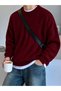 Basic Men’s Crew Neck Relaxed-Fit Knit Sweater ZS-05 - 2