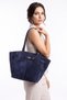 CELONA Navy Genuine Leather Suede Women's Shoulder Bag - 2