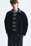 Boxy Fit Contrast Collar Coat - 3
