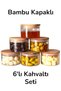 6-Piece Glass Breakfast Set & Storage Container - Leak-Proof Silicone-Lined Bamboo Lid, 365 mL - 4