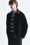 Boxy Fit Contrast Collar Coat - 2