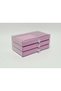 Three-Tiered Jewelry and Cosmetics Organizer with Drawers, Pink - 5