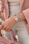 Women's Pink-Dial Silver-Tone Wristwatch and Snowflake Bracelet 2-Piece Set - 3