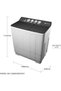 20 KG Top Load Semi-Automatic Washing Machine (White/Transparent black), with Lint Filter, Spin-Dry, Model -GSWM20KCDX1 - 2