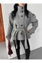 MOCK NECK CASHMERE METLON COAT - 3