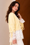 Lace V-Neck Knit Cardigan N8448 Lemon Yellow - 3