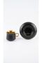 Set of 6 Turkish Coffee Cups, Matte Black with Gold Trim - 3