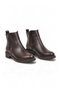 Coffee-Colored Leather-Lined Fleece-Lined Non-Slip Sole Women's Heeled Boots 224581 Z - 4