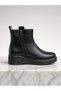 Kemal Aygün-Mammamia Mammora Women's Black Genuine Leather Zip-Up Boots - 4