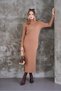 Corded Fabric Fisherman-Style Knit Dress