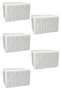 (5 Pcs) Gray Striped Zippered Mini Size Storage Bag Pillow-Sweater-Clothing Organizer 45*40*30 cm