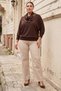 Women's Plus-Size Blouse with Leopard-Print Scarf and Truvakar Sleeves - 2