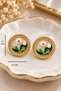 Vintage-Style Women's Earrings with Gold Accents and Pearls - 3