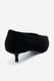 VELOUR Black Suede Genuine Leather Women's Low-Heeled Shoes - 7