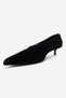 VELOUR Black Suede Genuine Leather Women's Low-Heeled Shoes - 8