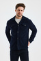 Men’s Polo Collar Long-Sleeve Cardigan - 3