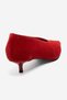 VELOUR Red Suede Genuine Leather Women's Low-Heeled Shoes - 7