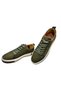 MEN'S LACE-UP LEATHER NUBUCK KHAKI CASUAL SHOE WITH LEATHER LINING AND STITCHED RUBBER SOLE - 3