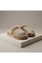 Women's and Girls' House Slippers with a Suede Exterior and Soft Plush Collar