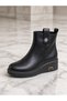 Kemal Aygün-Mammamia Mammora Women's Black Genuine Leather Zip-Up Boots