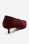 VELOUR Burgundy Suede Genuine Leather Women's Low-Heeled Shoes - 7