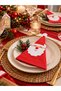 New Year's Santa Claus-Themed Napkin Set, Pack of 20, Double-Layered, Red Folded Table Decorations - 2